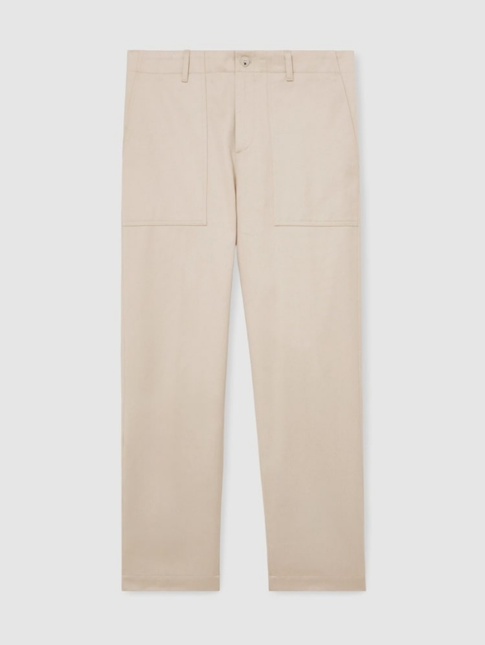 Reiss Ecru Preach Lyocell Cotton Wide Utility Pants Trousers Size 36 - Picture 2 of 8